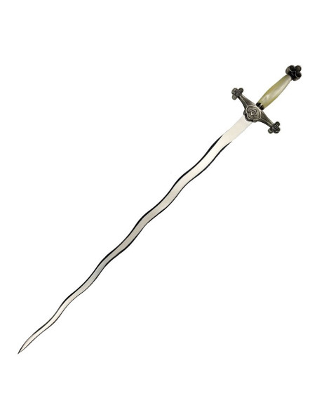 Silver flaming Masonic sword