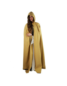 Long mustard medieval cape