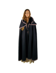 Medieval wool cape with hood 2