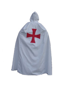 White Templar cape with red cross 2