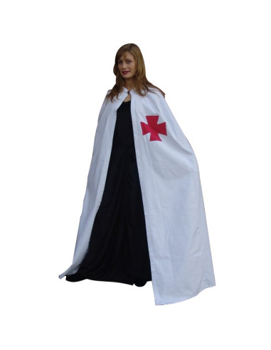 Templaria white coat with red cross ᐉ Cloaks ᐉ Medieval Shop