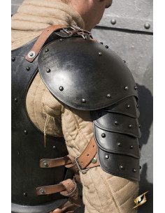 Medieval shoulder pads dark steel 2