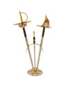 Set 6 mini-espadas históricas con soporte