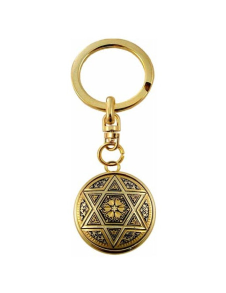 Star of David Damask Keychain