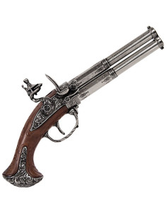 Flintlock pistol 2 barrels, France S.XVIII