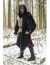 Hood with medieval shawl, black