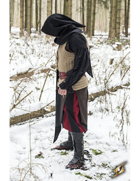 Hood with medieval shawl, black Hood with medieval shawl, black
