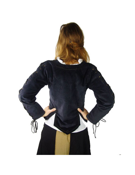 Velvet jacket with strings