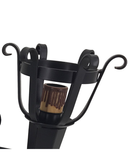 Apply wrought iron torch 2 lights (46x40 cms.)