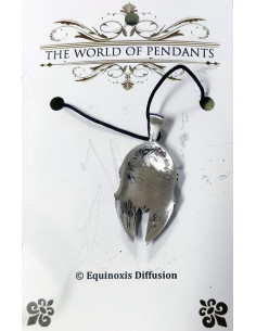Greek helmet pendant 2
