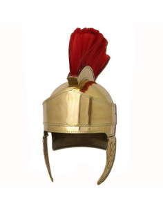 Greek helmet with plume