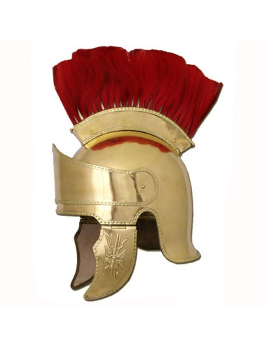 Greek helmet with plume