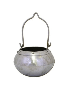 Hand forged medieval saucepan