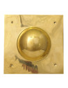 Square umbo in brass