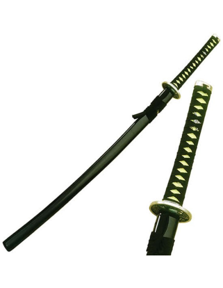 black wooden katana