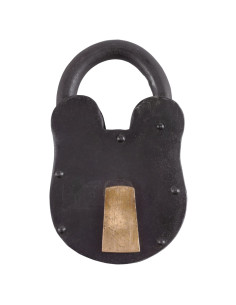 Rustic steel padlock