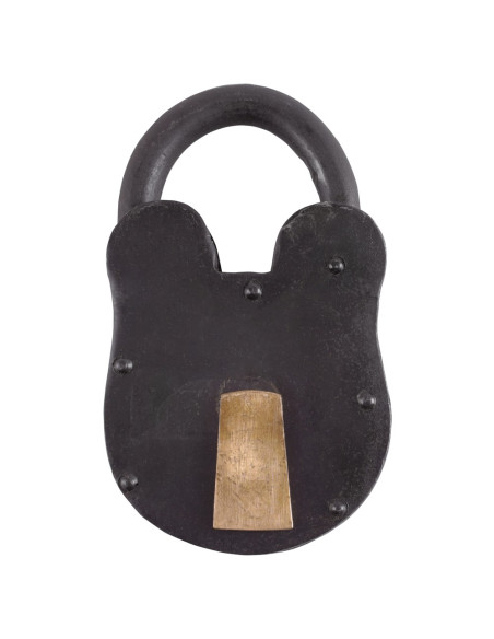 Rustic steel padlock