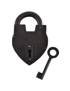 medieval heart padlock