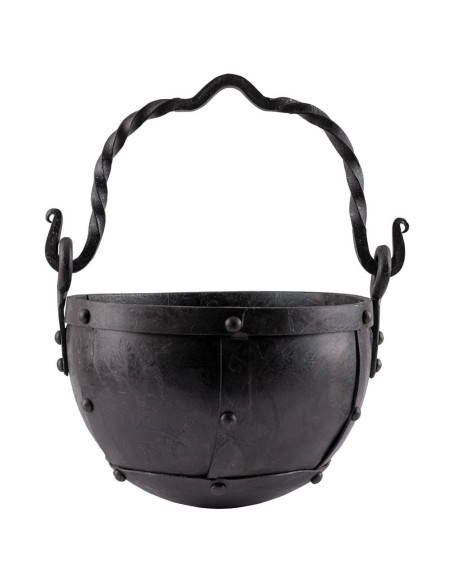 riveted medieval cauldron