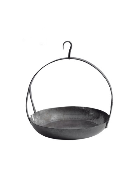 Medieval steel hanging frying pan