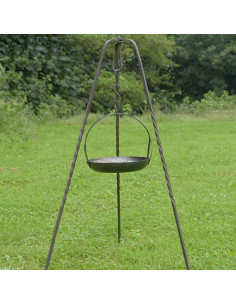 Medieval steel hanging frying pan 2