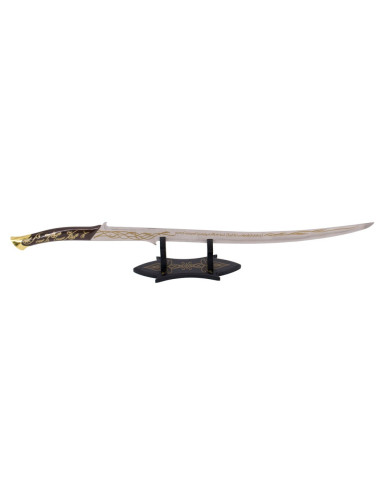 Fantastic sword with desktop base