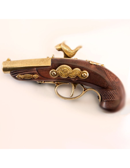 Deringer pistol Philadelphia percussion, USA 1862 brass plated