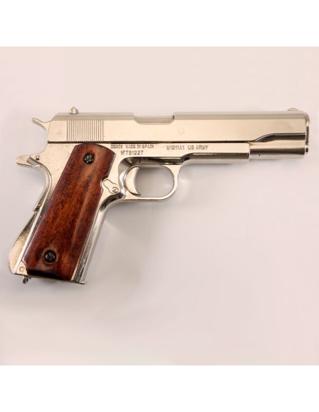 Nickel plated M1911A1 automatic pistol, USA 1911