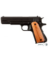 Automatic pistol M1911A1 black with wooden handles, USA 1911