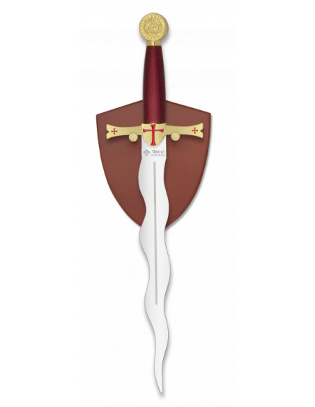 Flaming Templar dagger, gold
