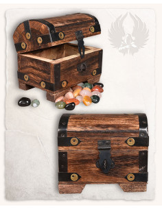 Medieval chest with colored stones (10x7 cms.)