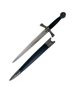 Dagger Knights Templar aged silver (40 cms.)