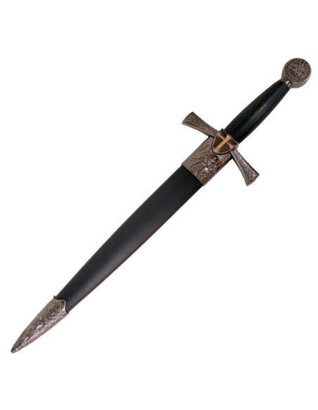 Dagger Knights Templar aged silver (40 cms.)