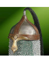 Hun rider helmet with chain mail