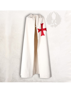 Medieval cape with red anchored cross