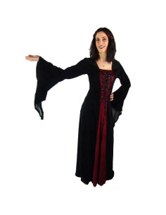 Gothic black-garnet dress