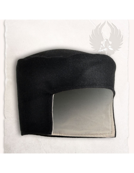 medieval hat black cap medieval hat black cap