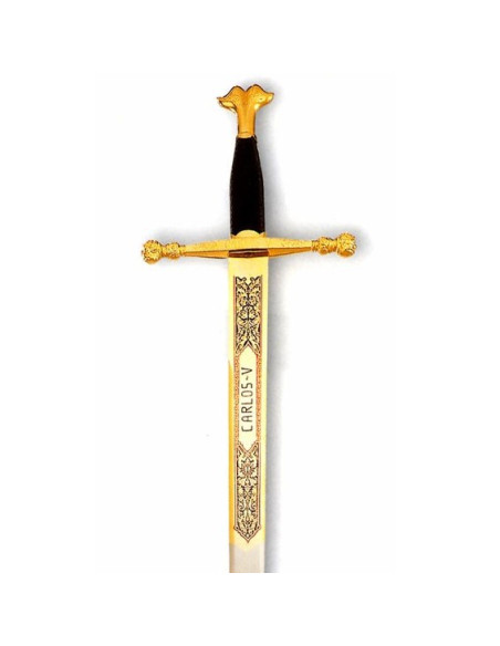 Golden Carlos V sword, stainless steel