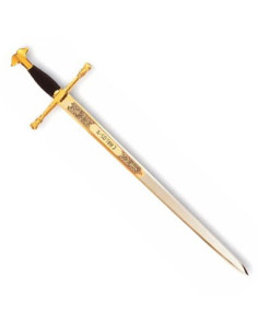 Golden Carlos V sword, stainless steel