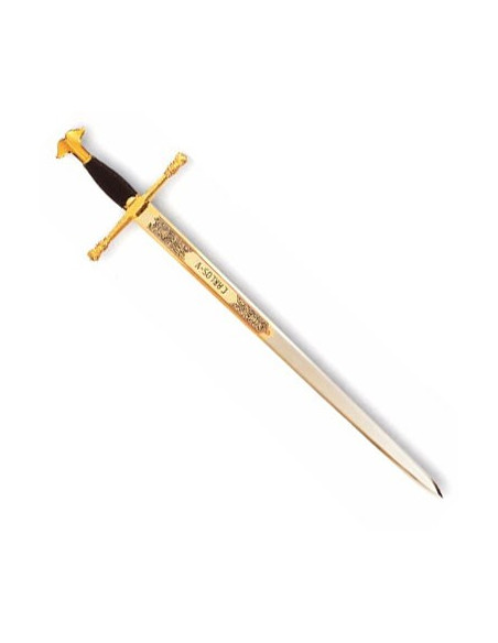 Golden Carlos V sword, stainless steel