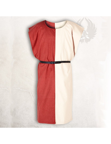 Medieval surcoat Ignaz, Red-Cream