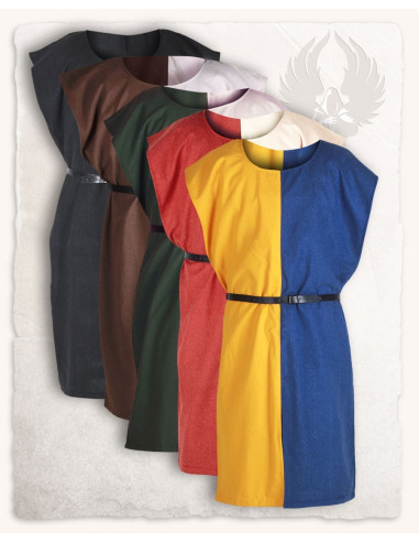 Medieval surcoat Ignaz, Red-Cream