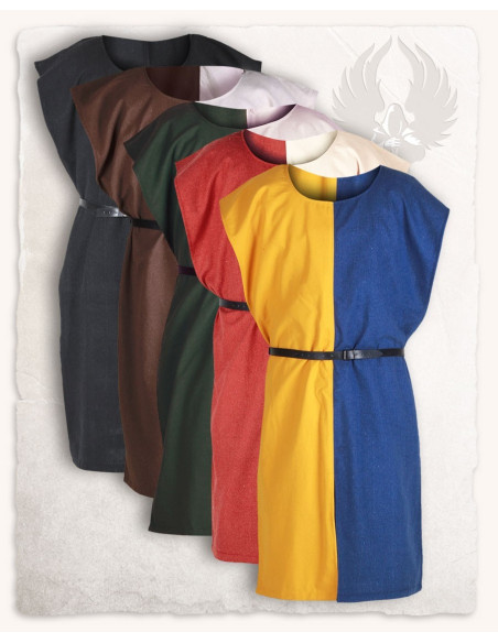 Medieval surcoat Ignaz, Red-Cream