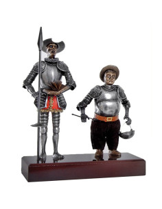 Don Quixote and Sancho Panza miniature, 24 cms.
