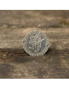 Set of 200 silver-plated medieval lion coins 2