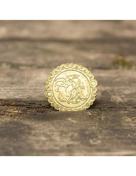 Set 200 golden lion medieval coins