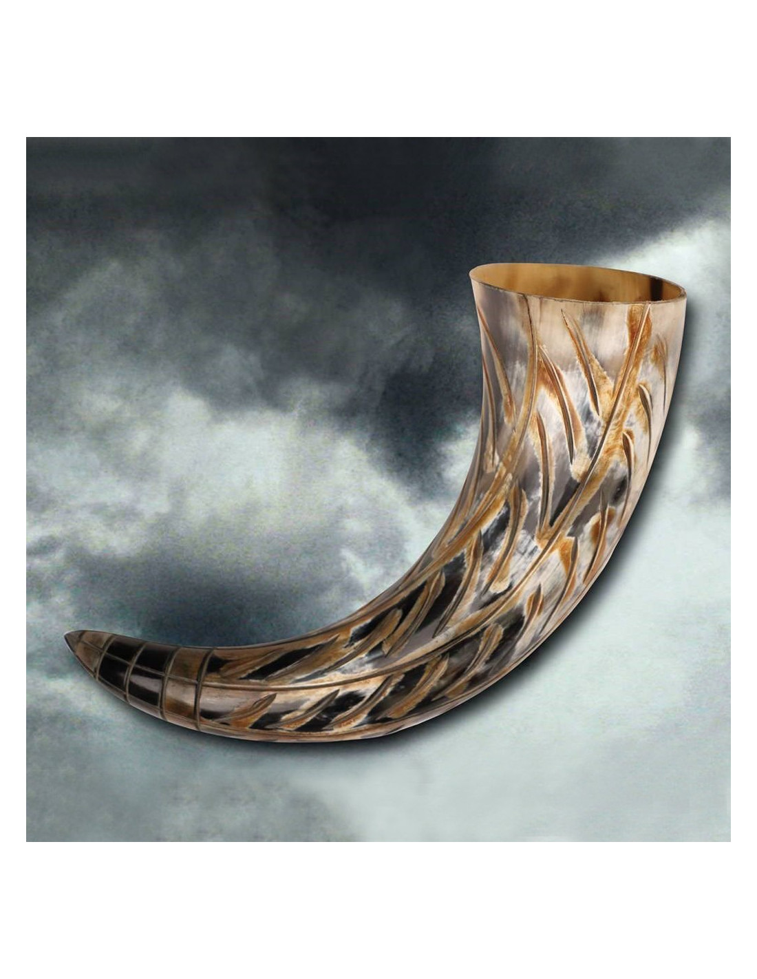 Functional Viking Medieval Brass Adorned Drinking Horn - Etsy New Zealand