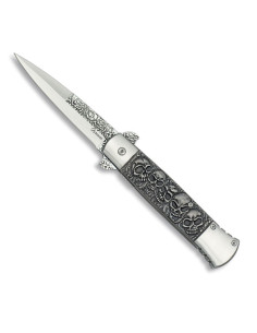 Skulls knife with assisted opening