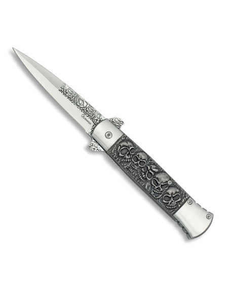 Skulls knife with assisted opening
