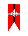 Estandarte medieval Flor de lis 2 picos